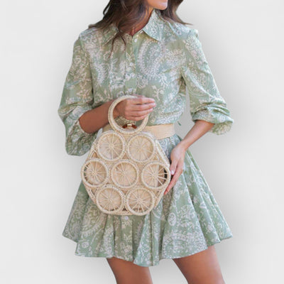 Sunshine Woven Straw Handle Bag