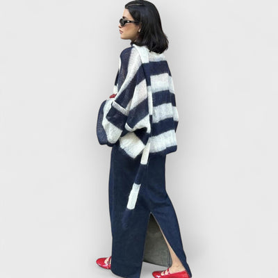 Cozy Stripe Sweater Cardigan