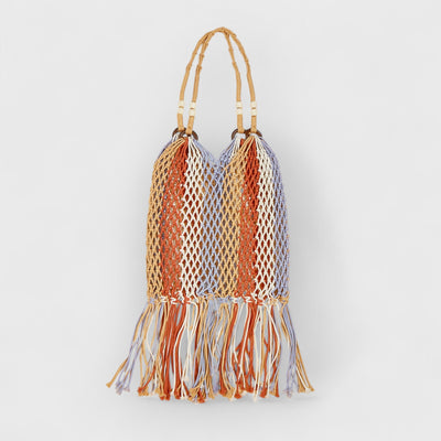 Fringe Net Rope Woven Shoulder Bag