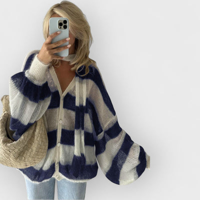 Cozy Stripe Sweater Cardigan