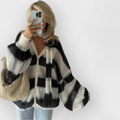 Cozy Stripe Sweater Cardigan