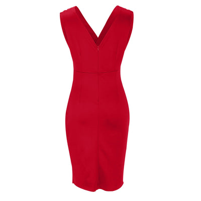 Amy | Fitted dress with a V-neck and slit