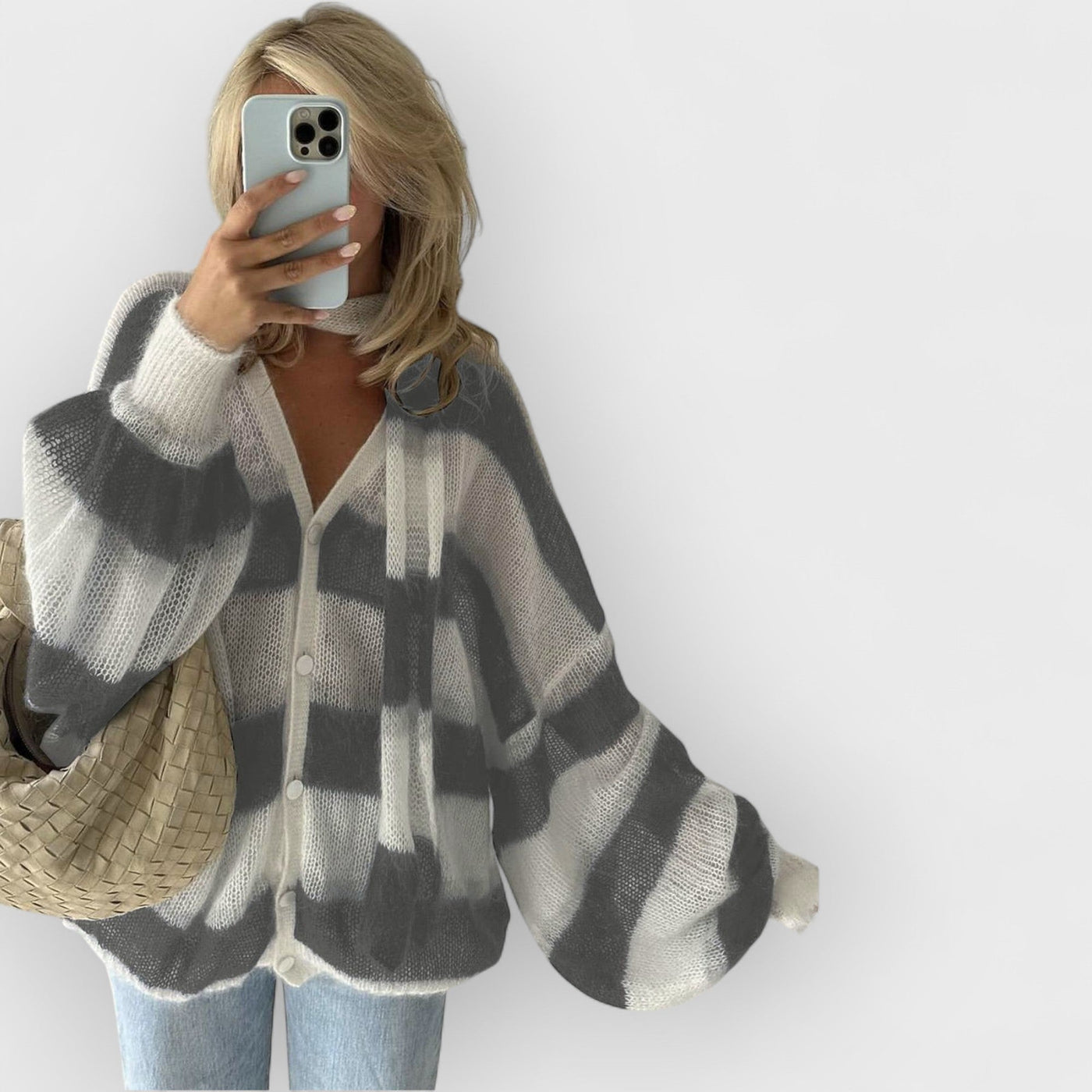 Cozy Stripe Sweater Cardigan