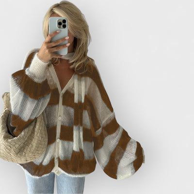 Cozy Stripe Sweater Cardigan