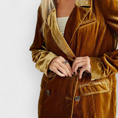 Velvet Slit Blazer