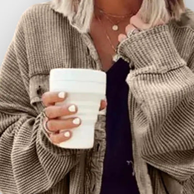 Corduroy Button Jacket Up Top
