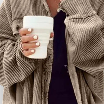 Corduroy Button Jacket Up Top