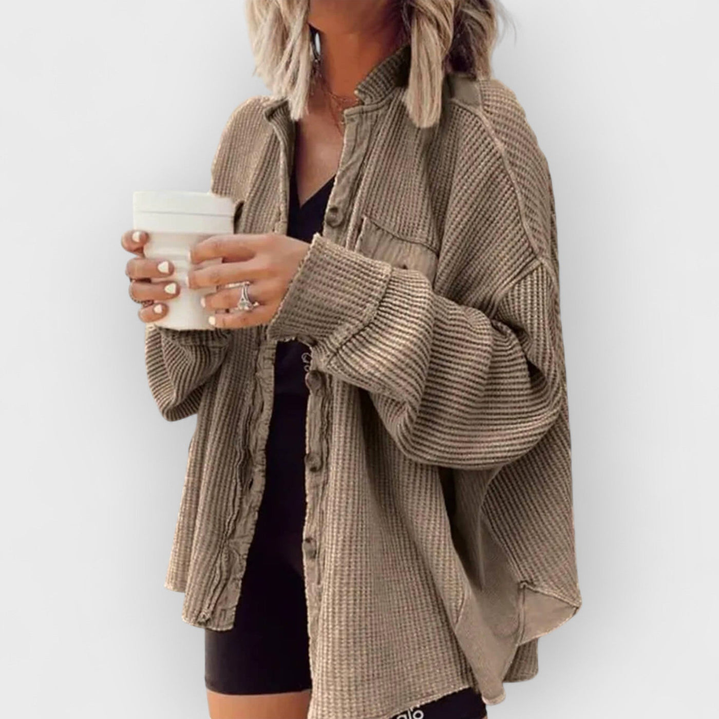 Corduroy Button Jacket Up Top