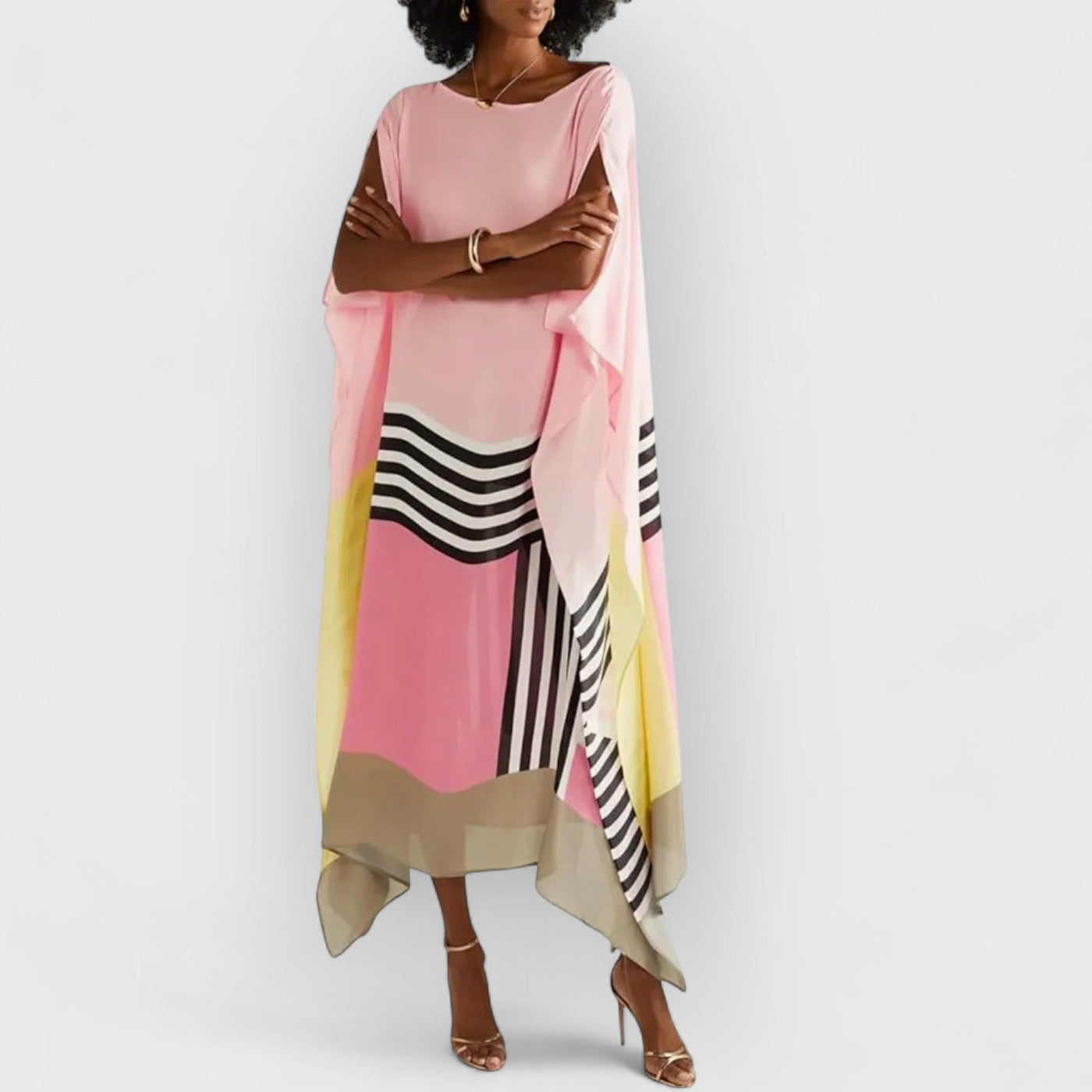 Pink Candy Stripe Kaftan