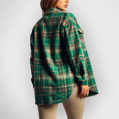 Catching Feelings Plaid Top Button Down Shirt Jacket