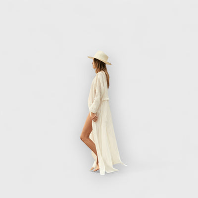 Barefoot Dreams: Beach Sun Protection Cover-Up In Pearl