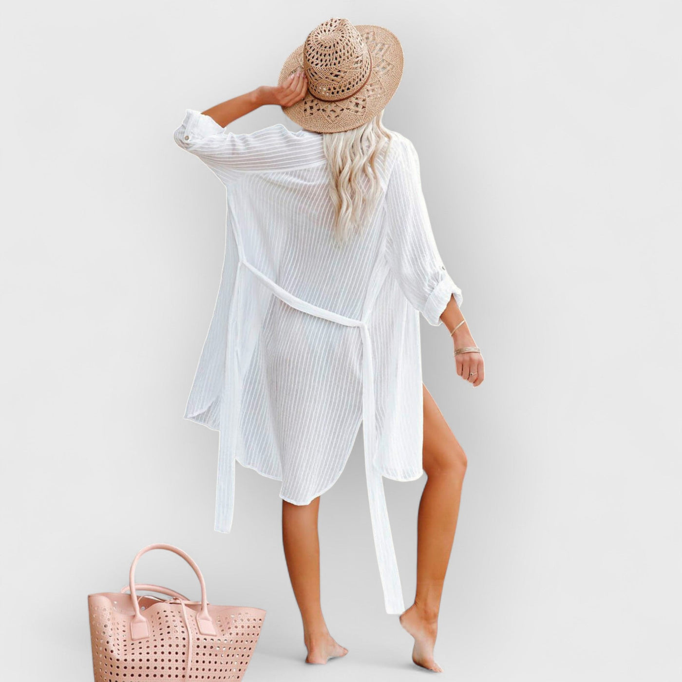 Striped Shirt Beach Cover Up Cutie Tunic