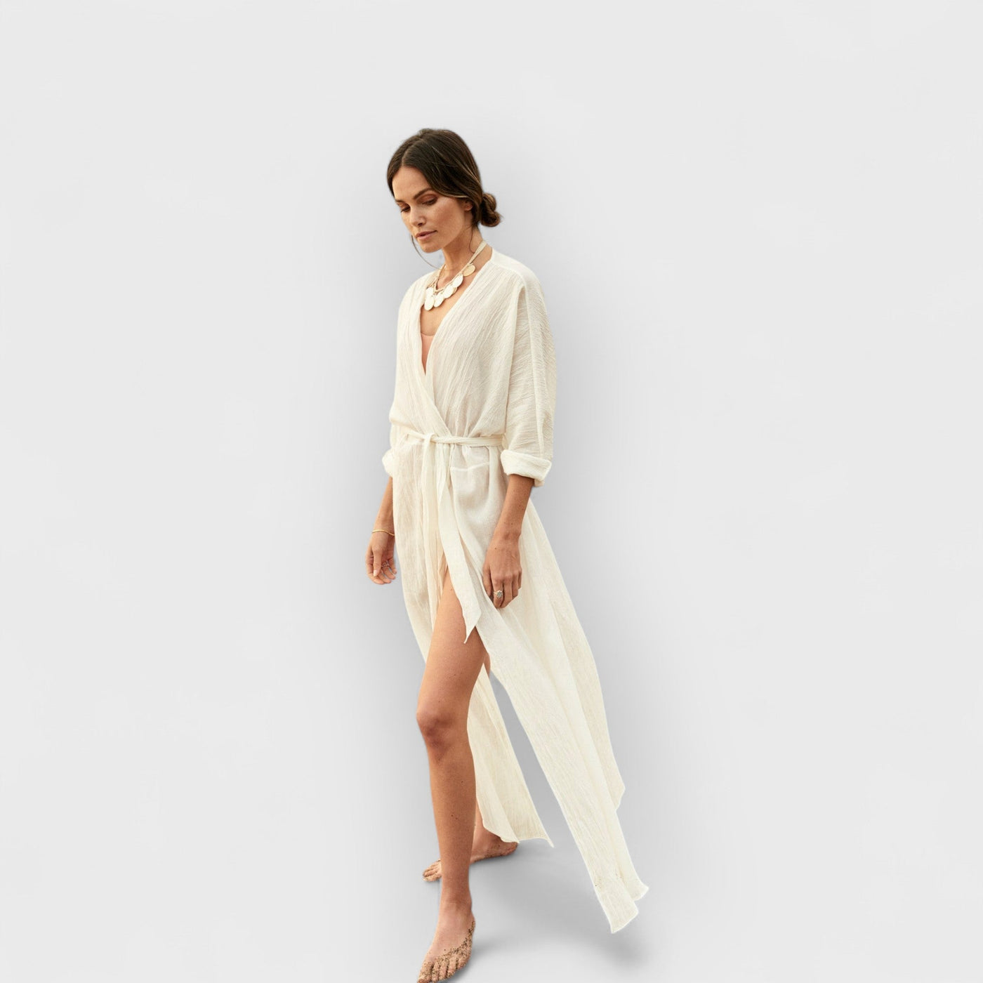 Barefoot Dreams: Beach Sun Protection Cover-Up In Pearl