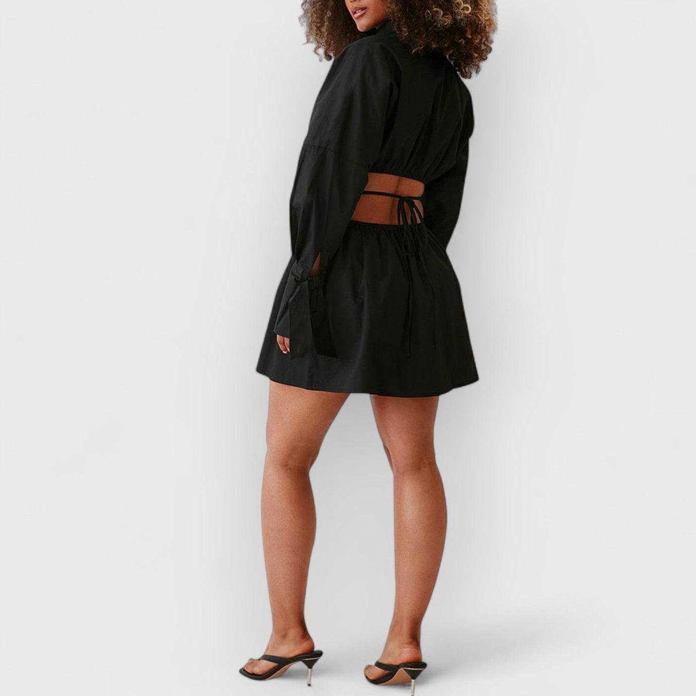 Waist Strap Detail Dropped Shoulder Dress