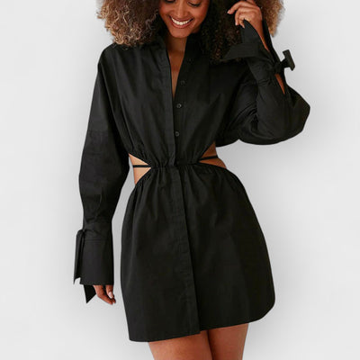 Waist Strap Detail Dropped Shoulder Dress
