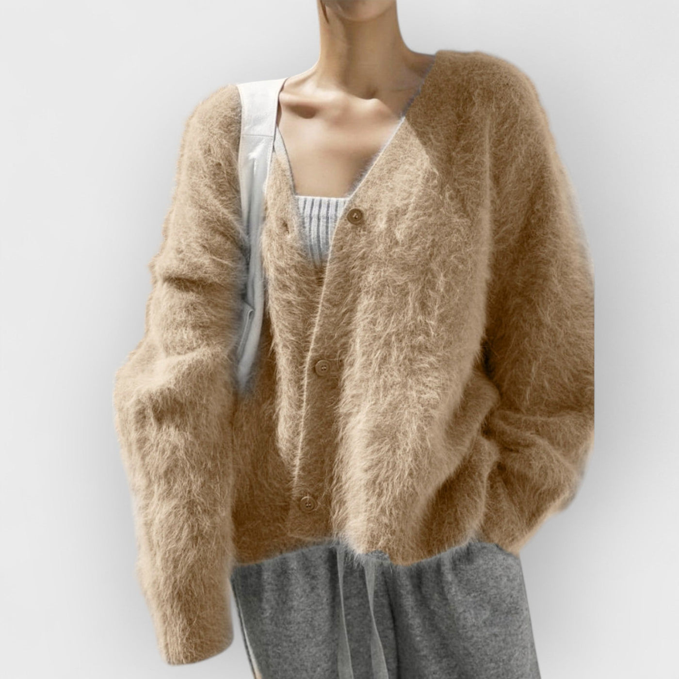 Vegan Knit Long Sleeve Cardigan