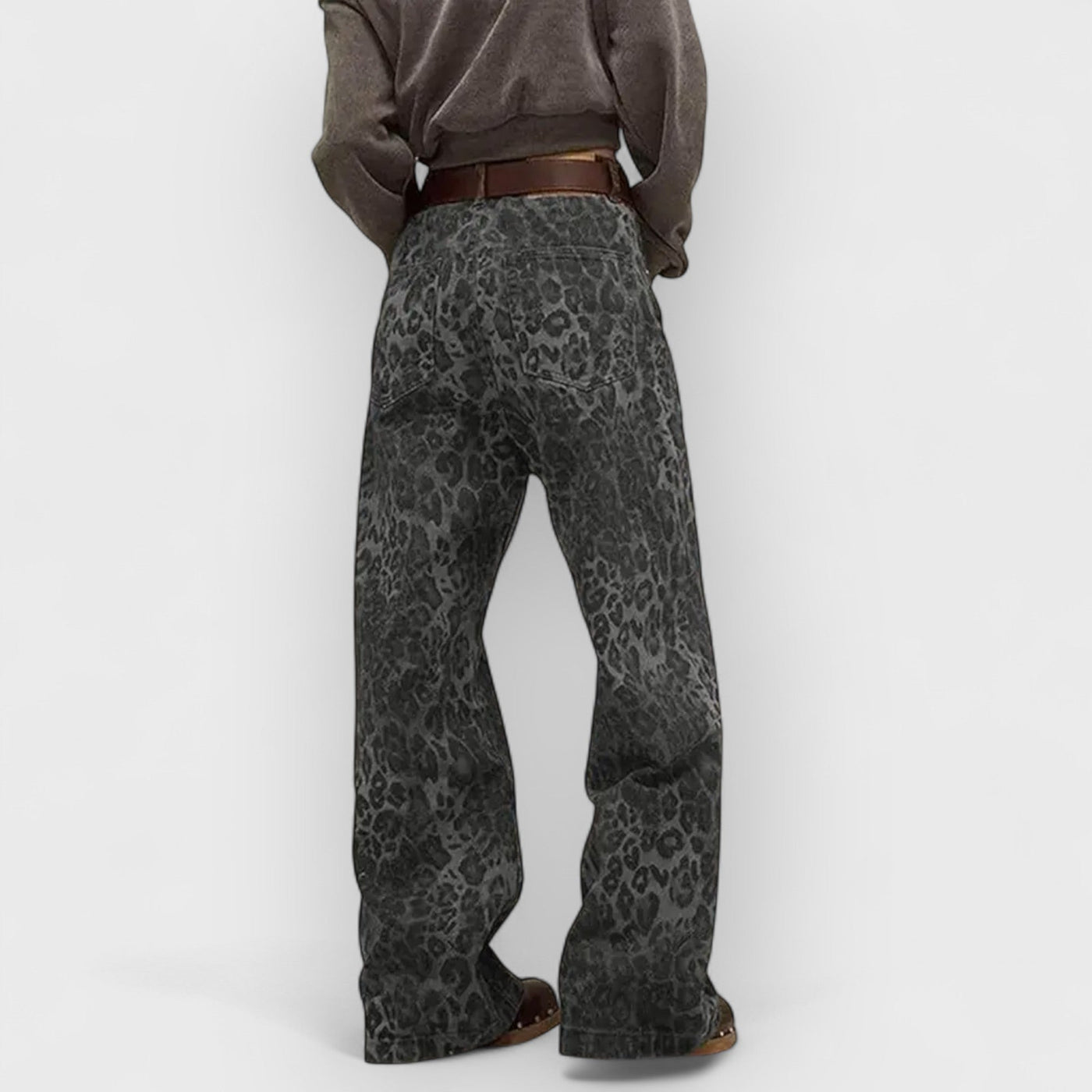 Vintage Leopard Print Jeans