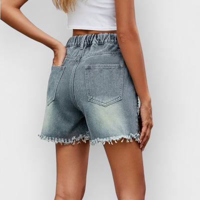 Summer Casual Studded Denim Shorts