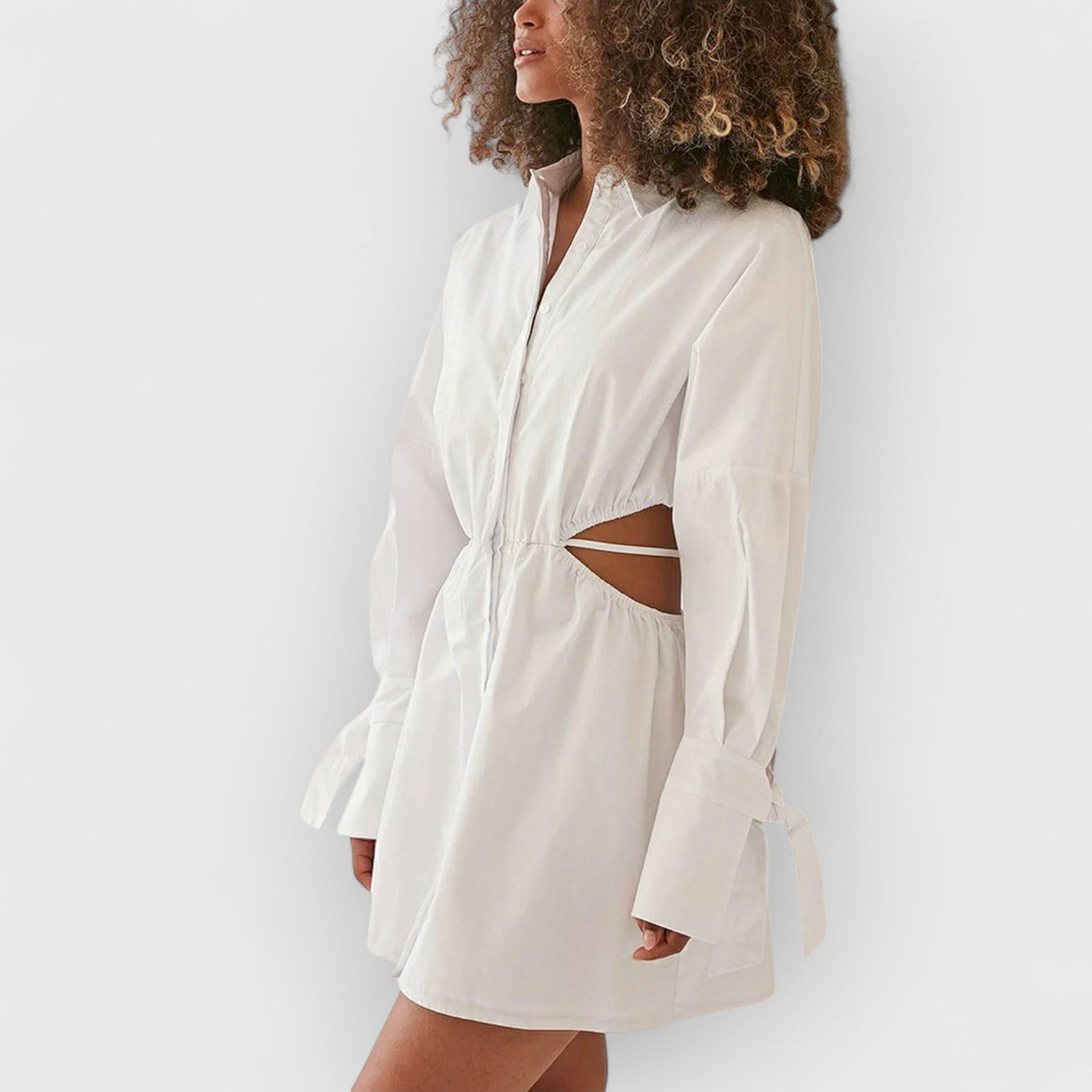 Waist Strap Detail Dropped Shoulder Dress