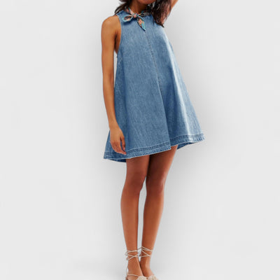 Sunset Stroll Denim Mini Dress