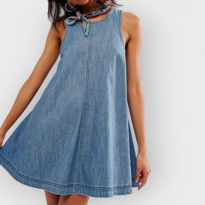 Sunset Stroll Denim Mini Dress