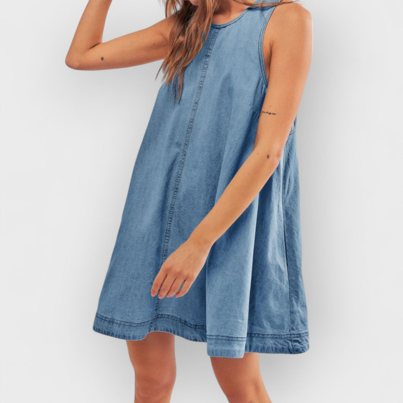 Sunset Stroll Denim Mini Dress