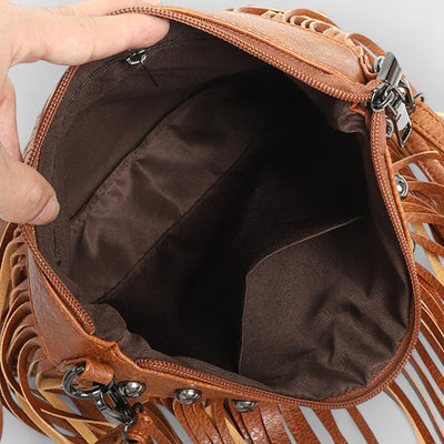 Fringe Decor Crossbody Bag
