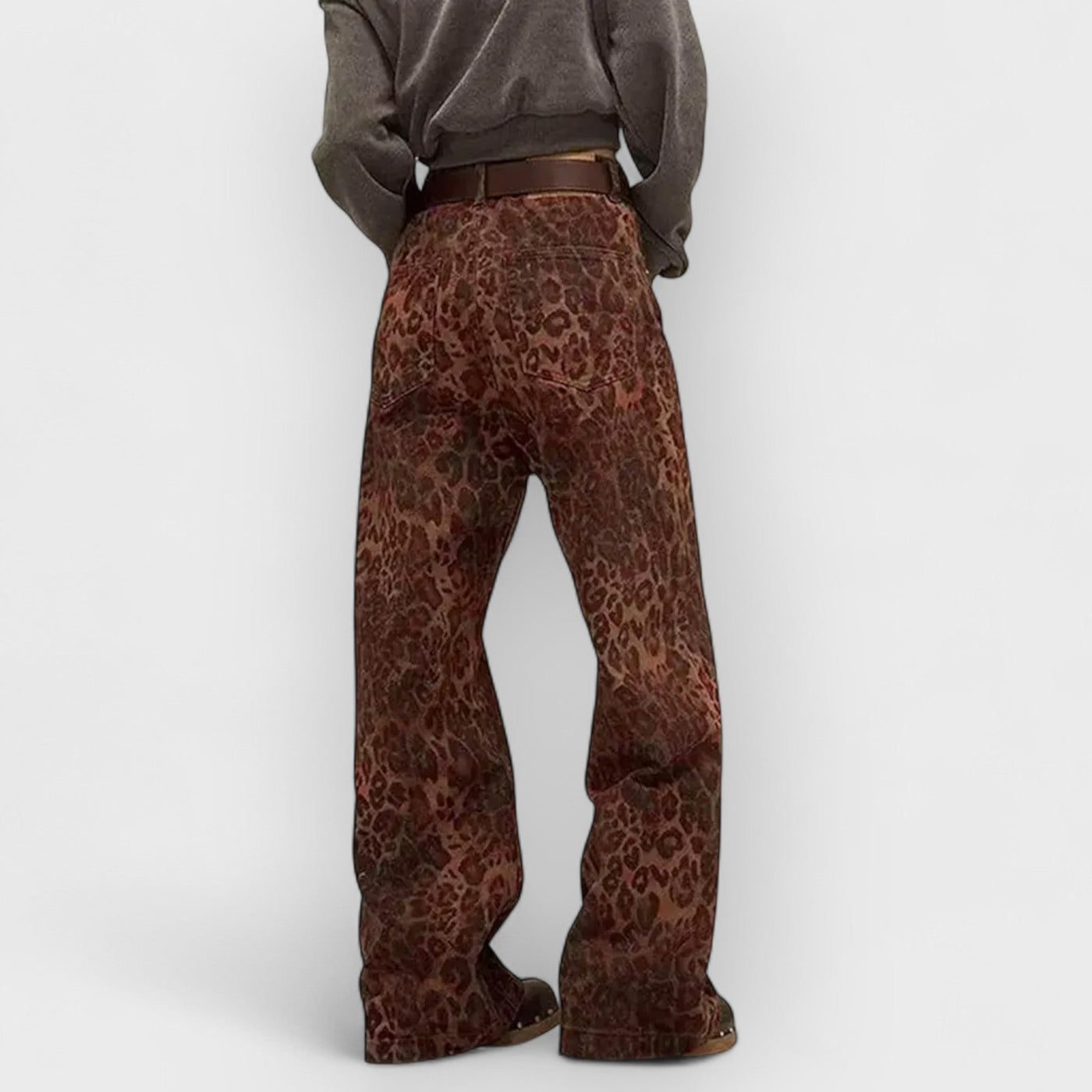 Vintage Leopard Print Jeans