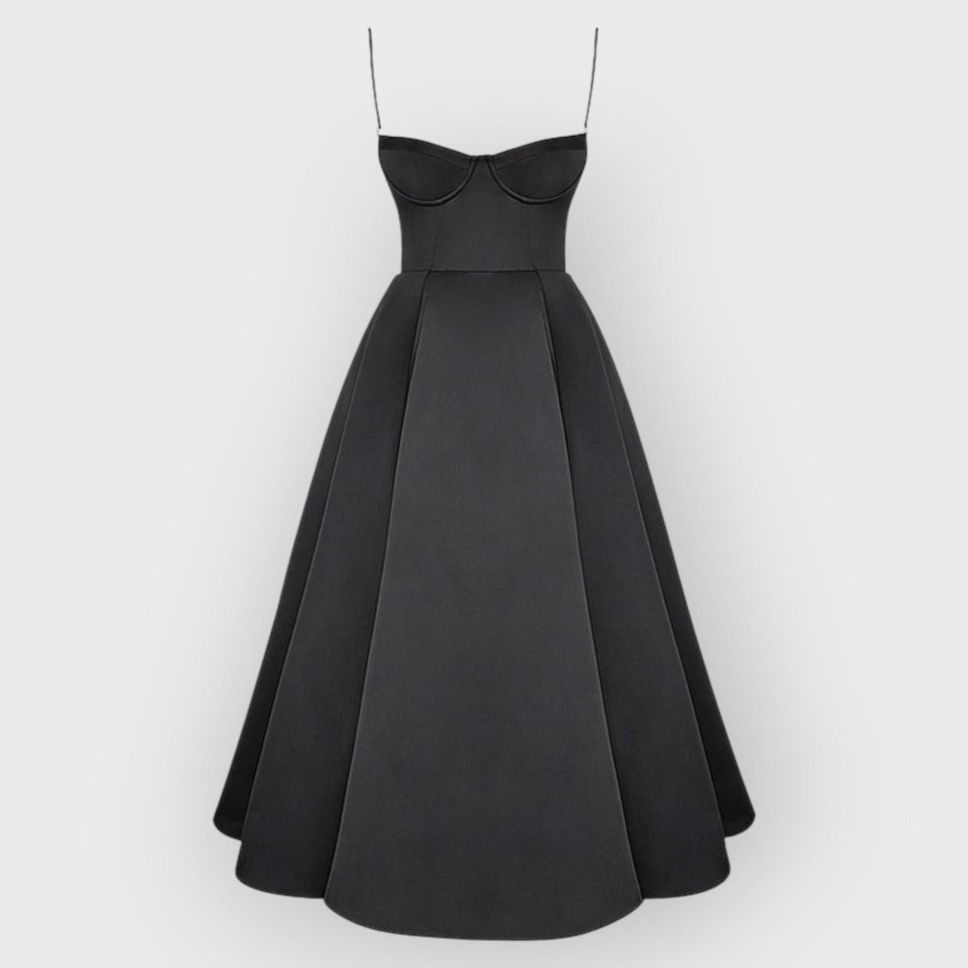 Black Tulle Midi Dress