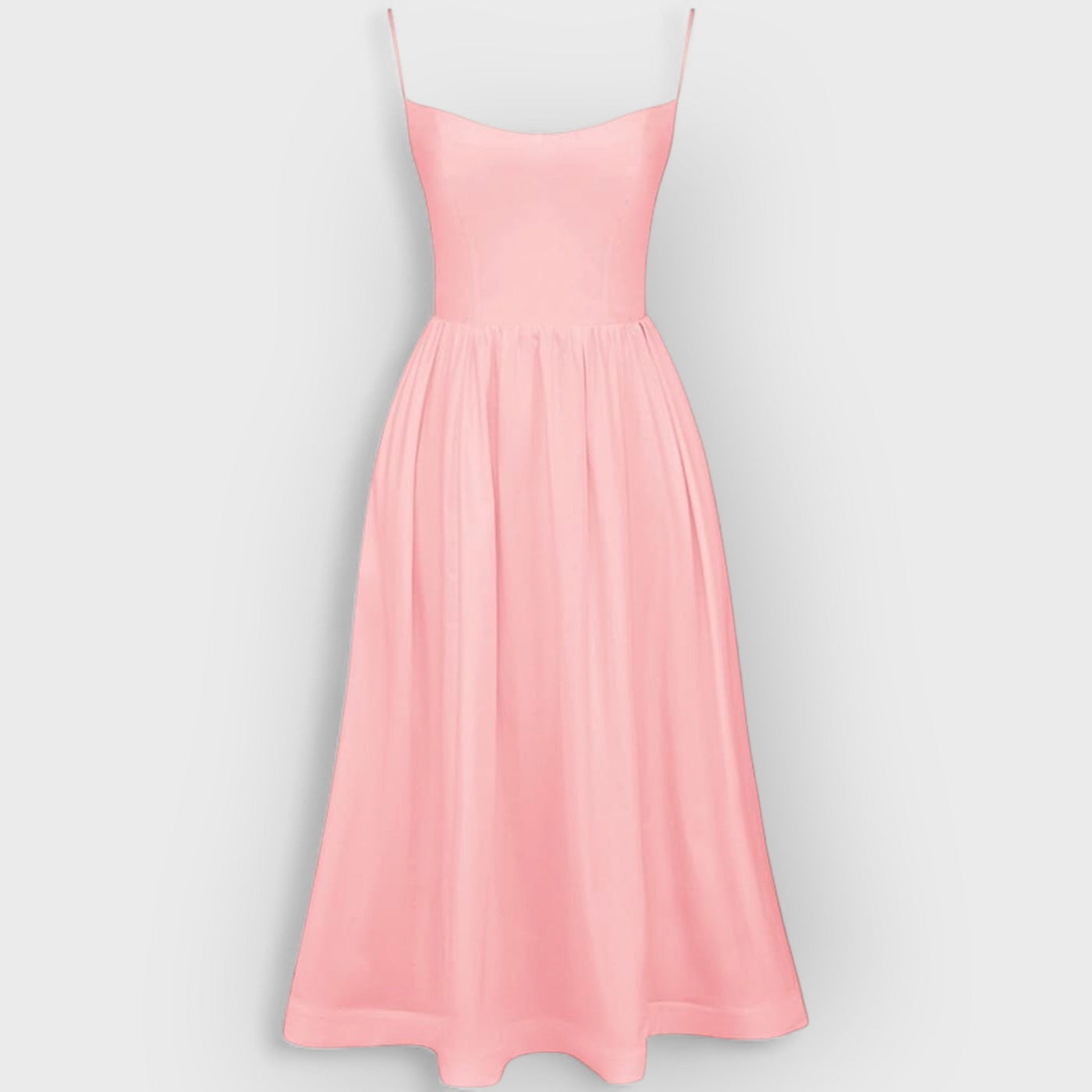 Rose Pink Cotton Corset Sundress