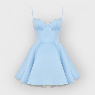 Cinderella Blue Tulle Mini Dress