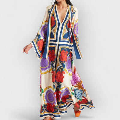 Magnifico Printed Maxi Dress - Rust