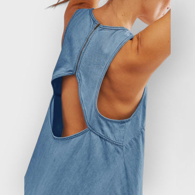 Sunset Stroll Denim Mini Dress