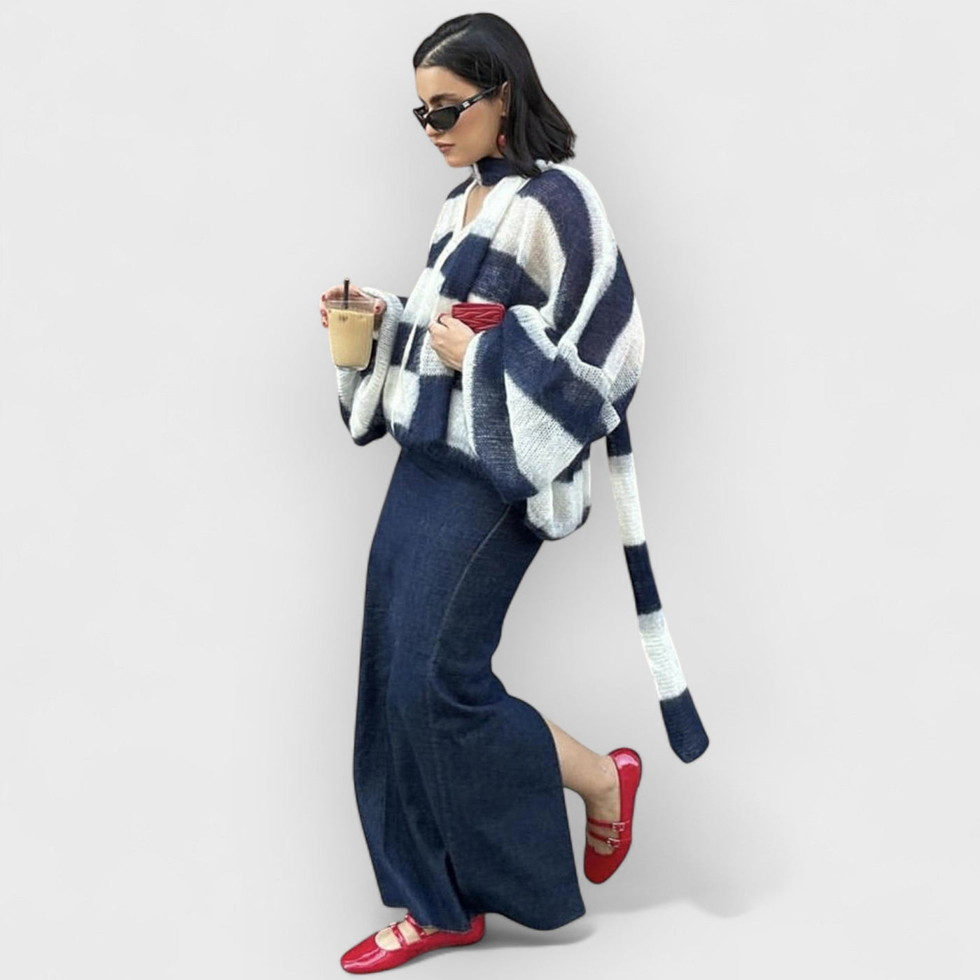 Cozy Stripe Sweater Cardigan