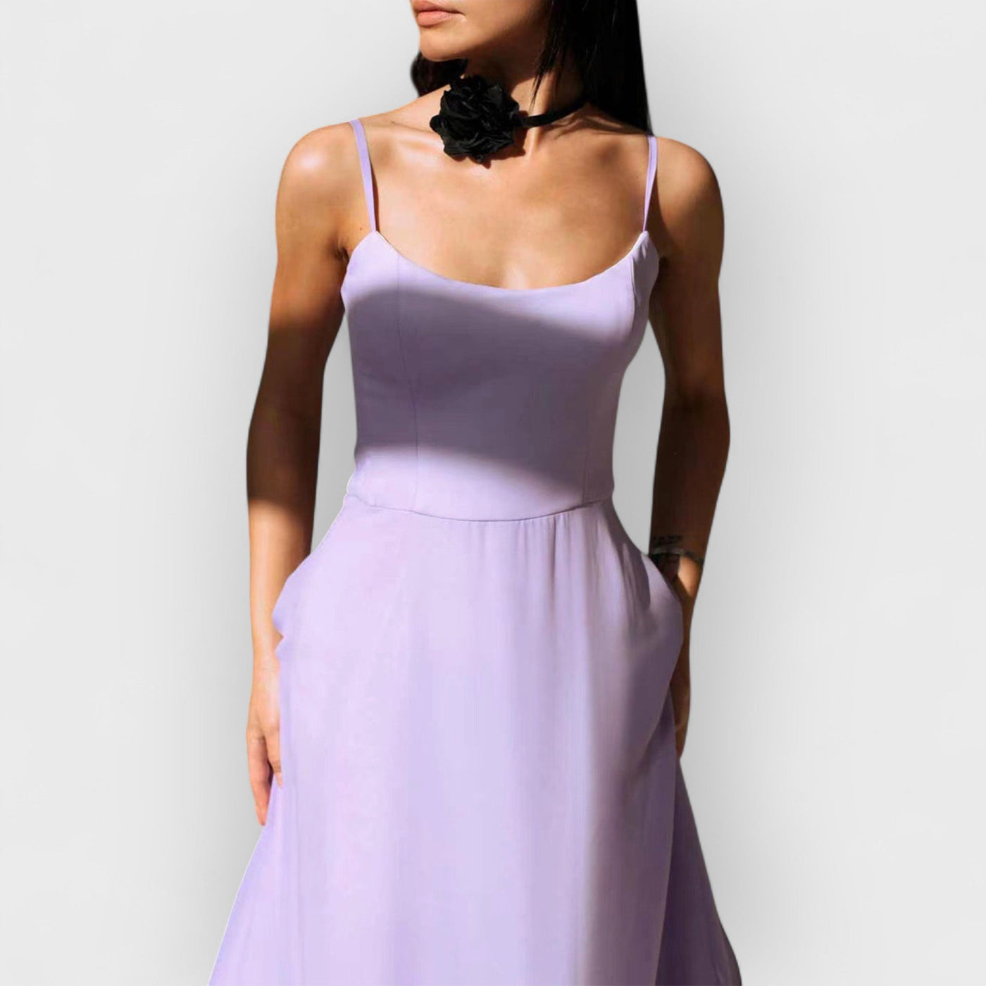 Flounce Bustier Maxi Dress