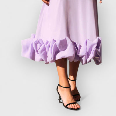 Flounce Bustier Maxi Dress