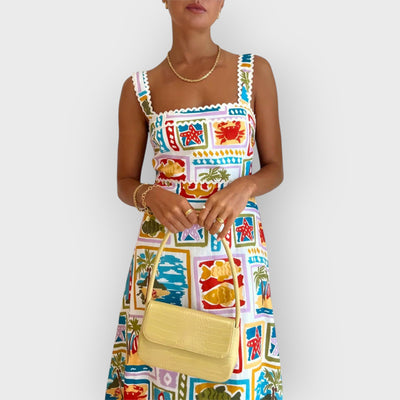 Graffiti Strap Tube Top Sexy Lace Maxi Dress