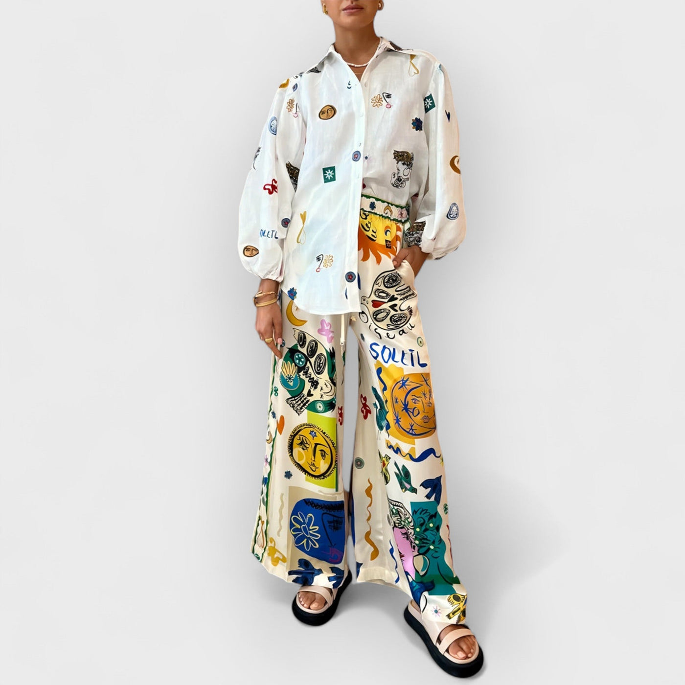 Personalized Graffiti Lantern Sleeve Shirt