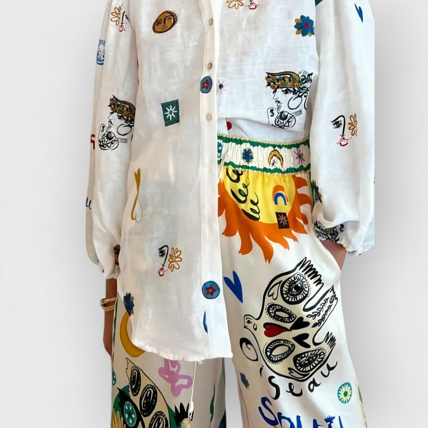 Personalized Graffiti Lantern Sleeve Shirt