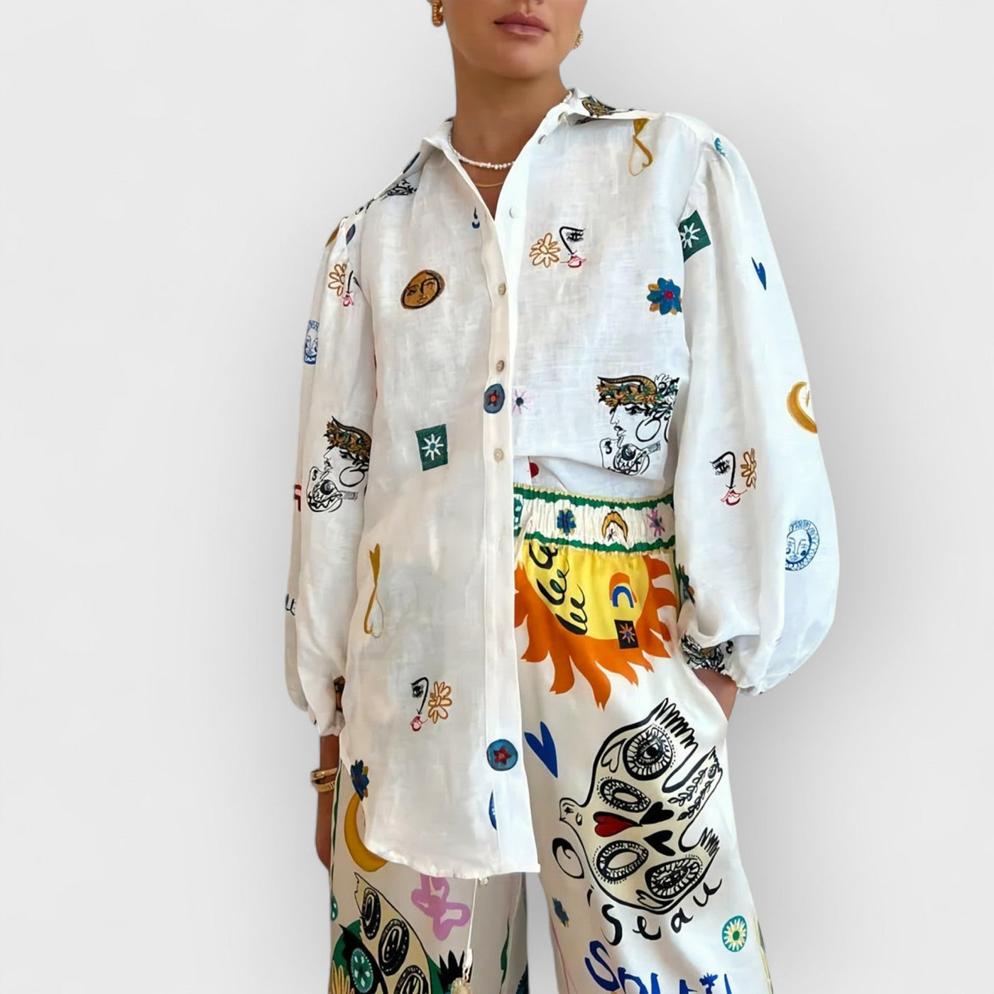 Personalized Graffiti Lantern Sleeve Shirt