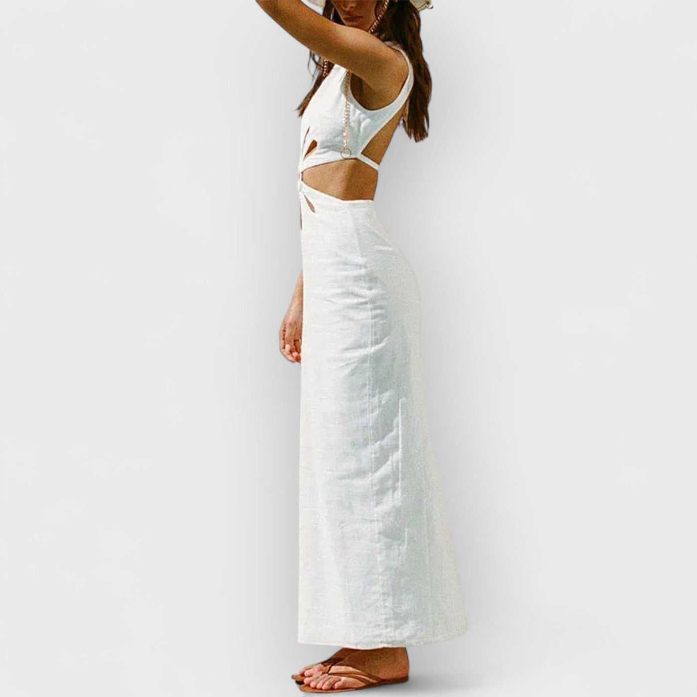 Halter Neck Backless Sexy Holiday Hollow Dress