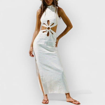 Halter Neck Backless Sexy Holiday Hollow Dress