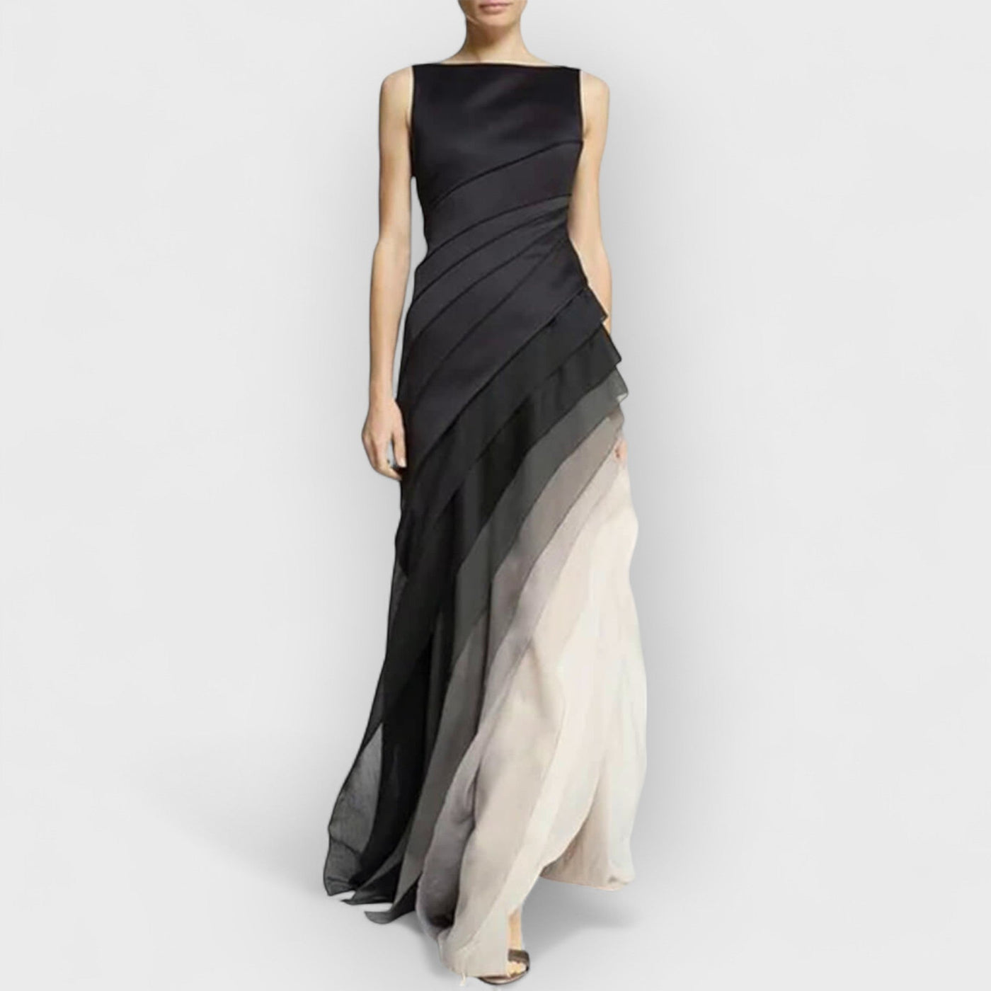 Layered High Waist Long Dress