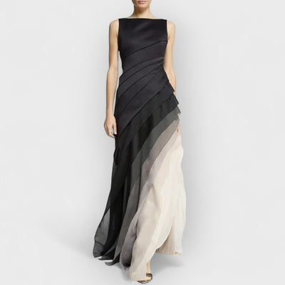 Layered High Waist Long Dress