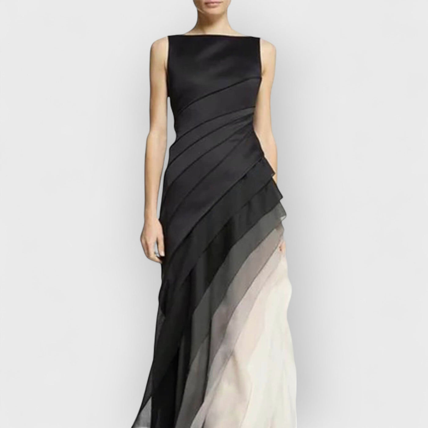 Layered High Waist Long Dress