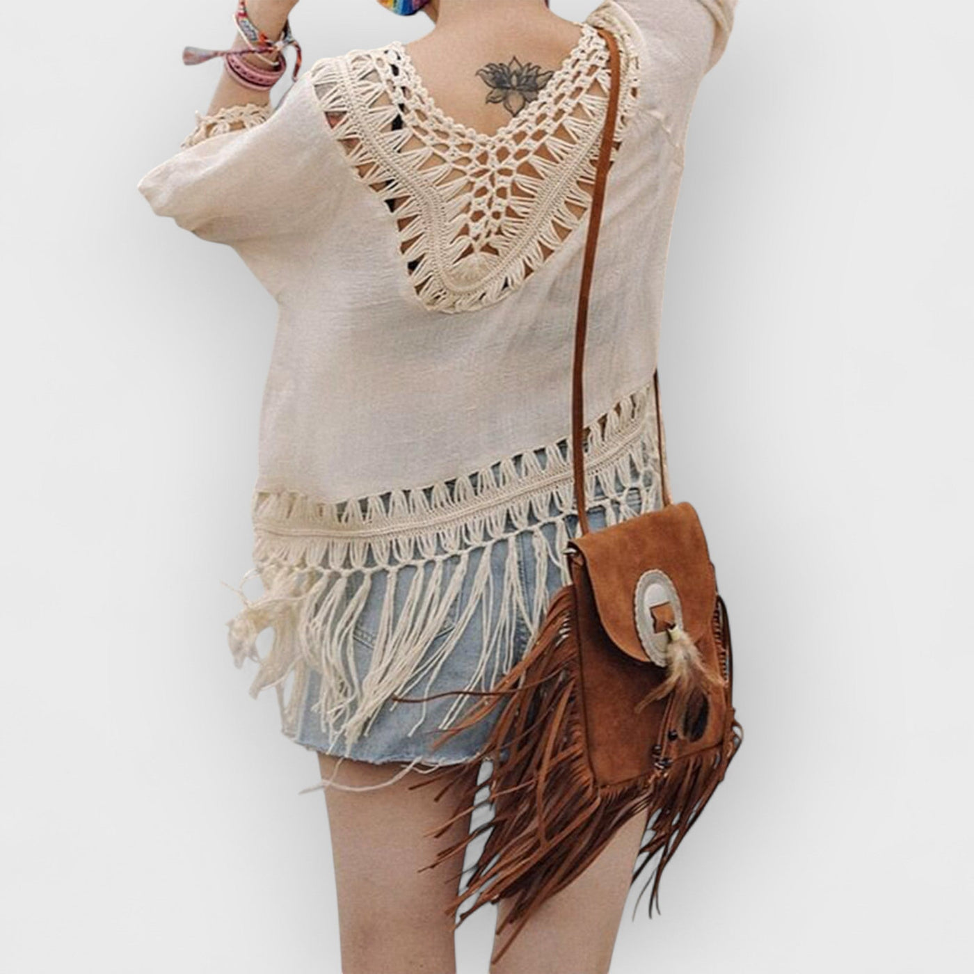 Western Crossbody Bag With Fringe
