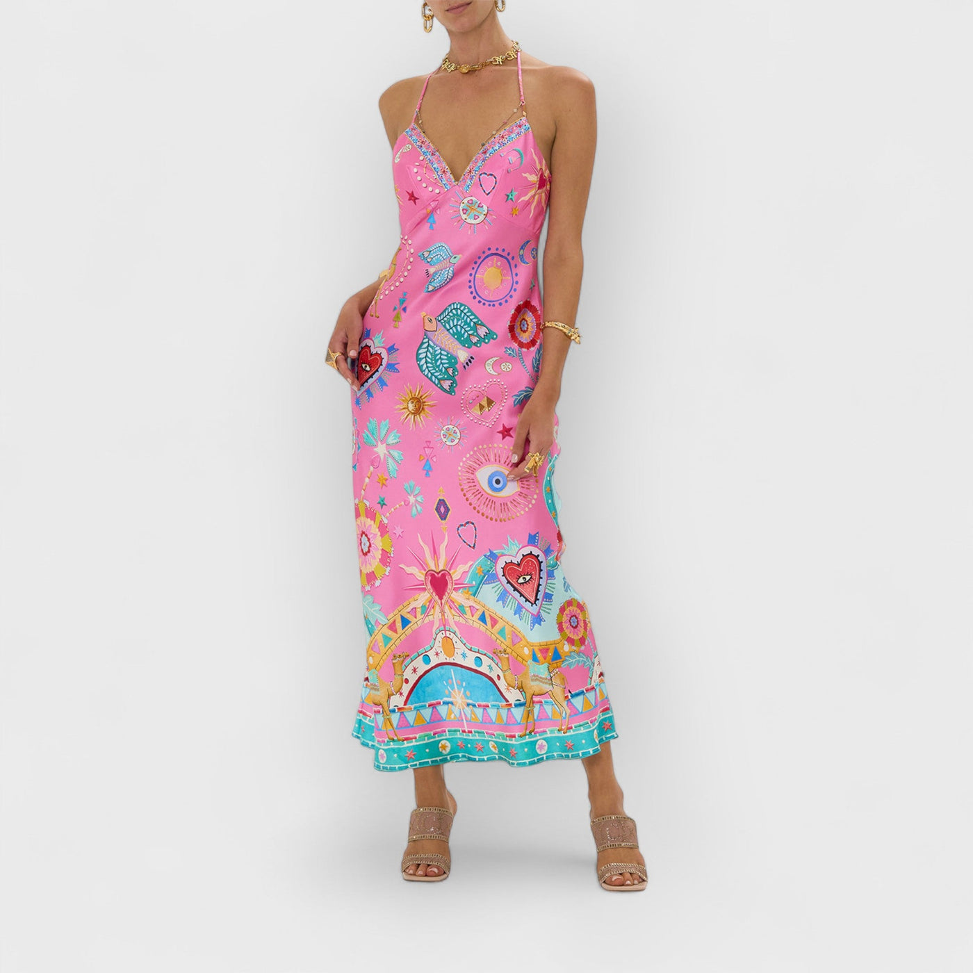 Chain Strap Maxi Dress