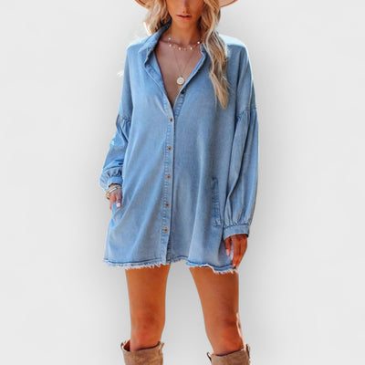 Indigo Denim Mini Dress