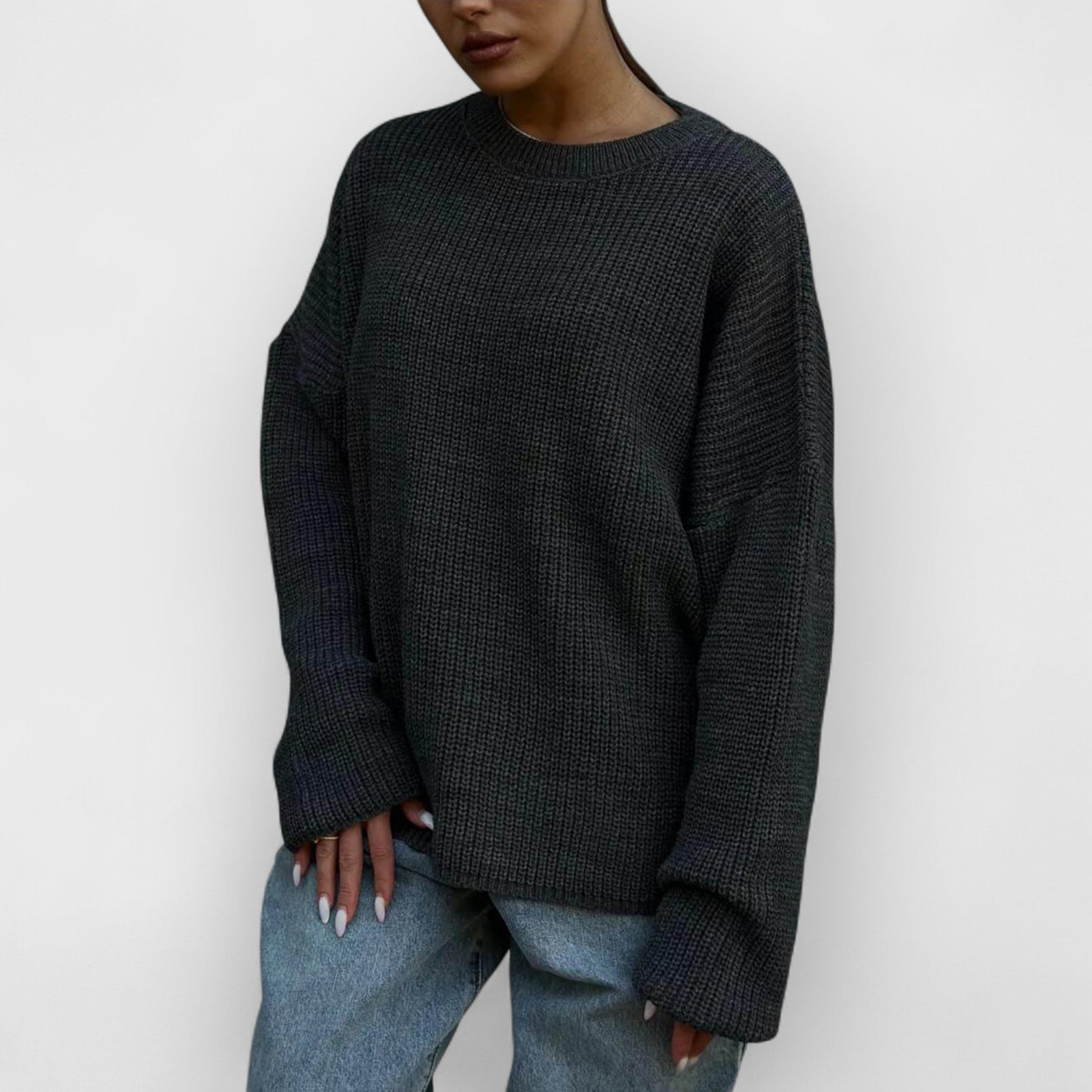 Classic Solid Color Round Neck Sweater