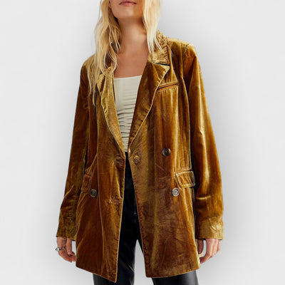 Velvet Slit Blazer